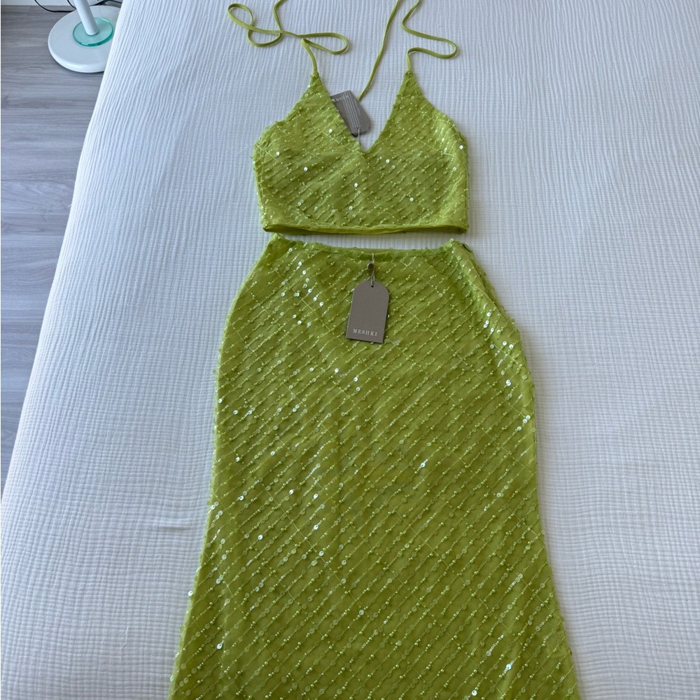 Meshki Beaded Top and Skirt